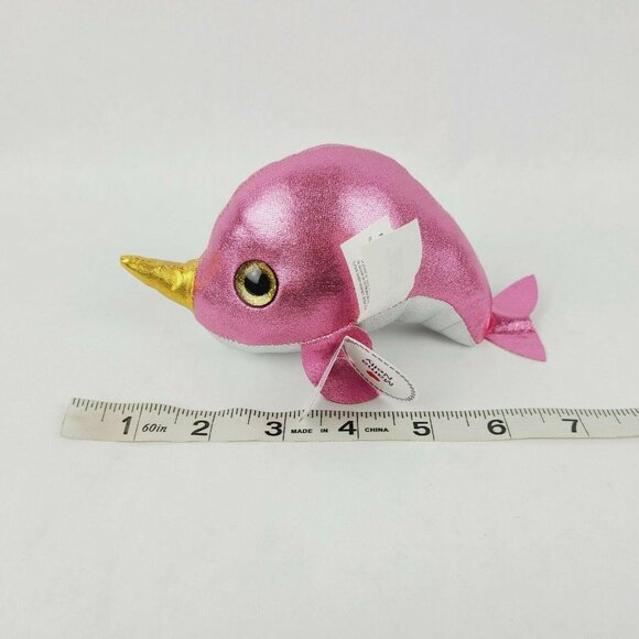 Suprizamals Baby Nadia Narwhal 7 in Plush Shiny Pink Stuffed Animal Series 2 Toy - Picture 10 of 10